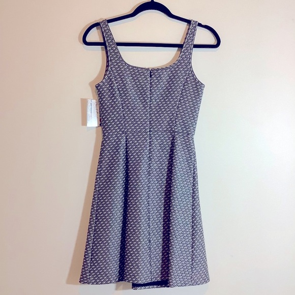 Theory designer gray & white stripe dot print dress size 0 - Picture 1 of 5